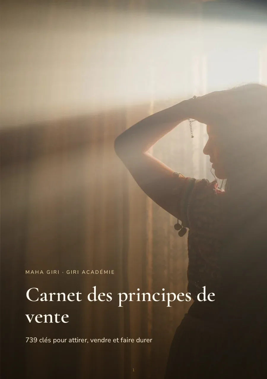 📖 CARNET DES PRINCIPES DE VENTE