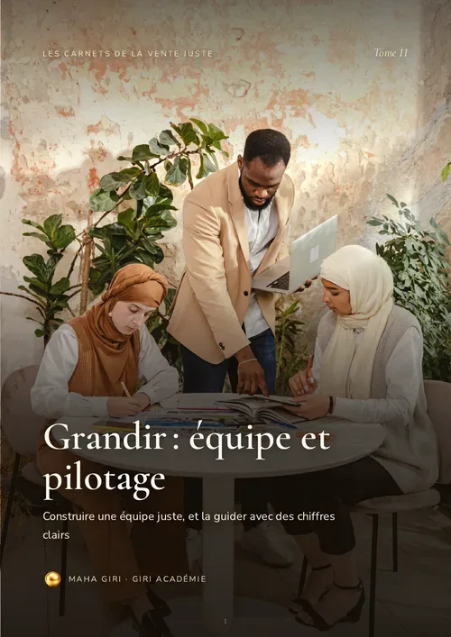 📖 CARNET DE LA VENTE JUSTE · TOME 11 — GRANDIR : ÉQUIPE ET PILOTAGE