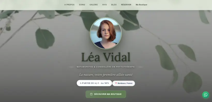 Vitrine Léa Vidal — Giri Soins