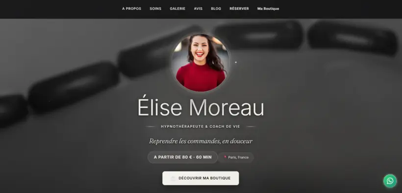 Vitrine Élise Moreau — Giri Soins